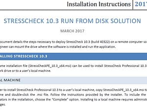 StressCheck Professional Run from Disk Installation Guide