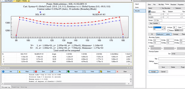 StressCheck Tutorial: Computing Part-Thru Crack SIF's from Geometric Nonlinear Solutions