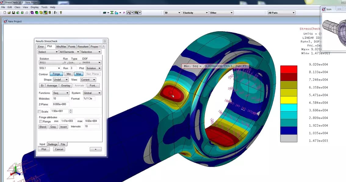 StressCheck Demo: 3D Material Nonlinear Analysis