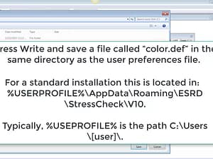 StressCheck Tutorial: Color Definitions