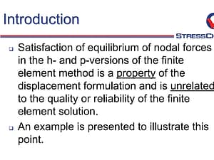 The Importance of Checking Equilibrium in FEA