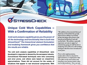 Cold Worked Hole Analysis Product Brief