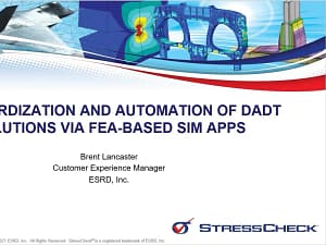ASIP 2021 Training - Standardization and Automation of DaDT Solutions via FEA-Based Sim Apps