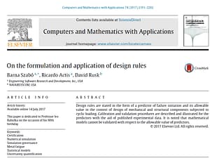 On the Formulation and Application of Design Rules