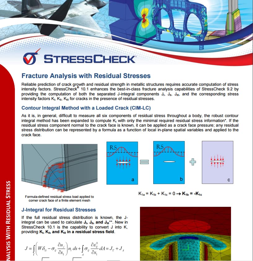 Fracture Mechanics with Residual Stress Product Brief