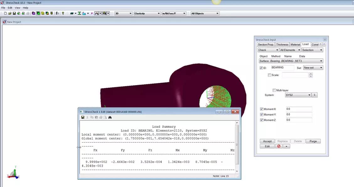 StressCheck Demo: 3D Tie Rod Stress Concentration Factor Study